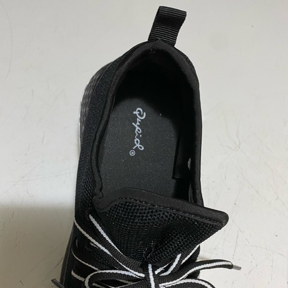 New Qupid black sneakers with black and white lace size 9 - Picture 10 of 10